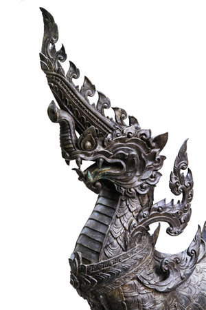 Naka Head statue in white bgの写真素材