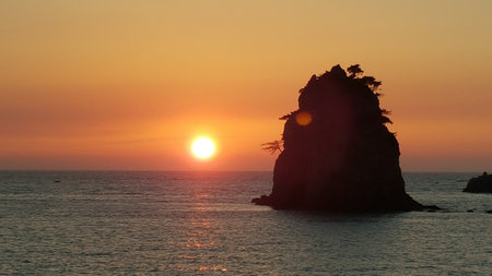 Sunshine of the beachの写真素材