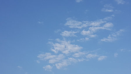 A wonderful cloud decorating the skyの写真素材