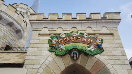 A panorama of nice and mysterious amusement parks.のeditorial素材