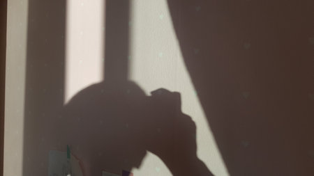 Shadow holding camera.の写真素材