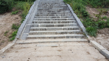 Stone steps background.