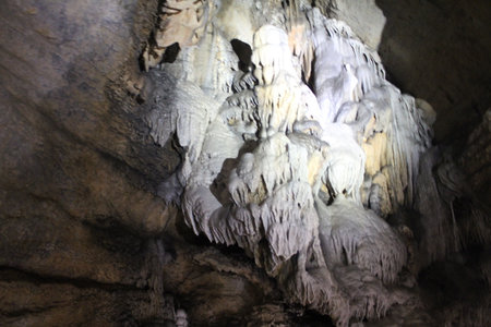 the mysterious figure of a caveの写真素材