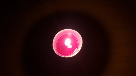 a beautiful candle lightの写真素材