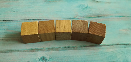 square-shaped and multicolored wooden blocks