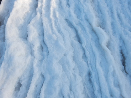 natural texture background frozen snow on the seashore, copy space. high quality photoの写真素材