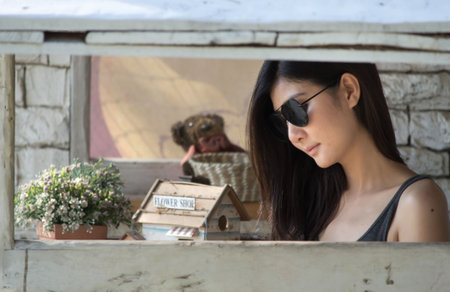 Woman in the Windowの写真素材