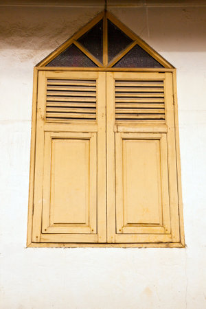 thai style yellow windowの写真素材