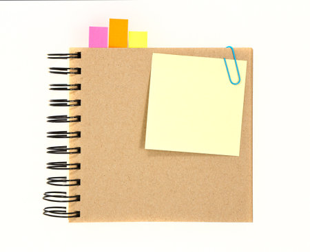 Note paper on notebookの写真素材