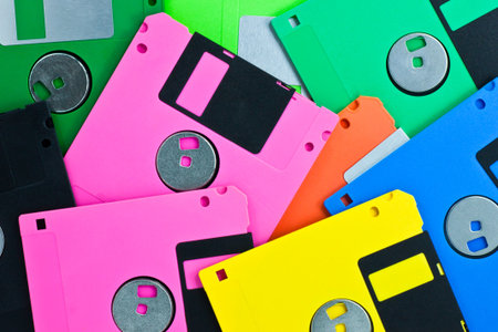 Diskette on white background 