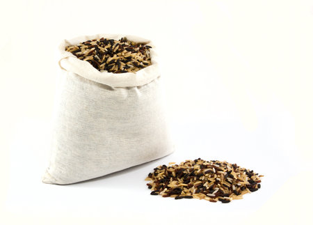 rice blend isolated on white の写真素材