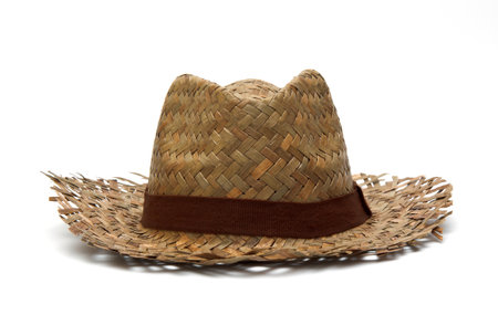 straw hat isolatedの写真素材