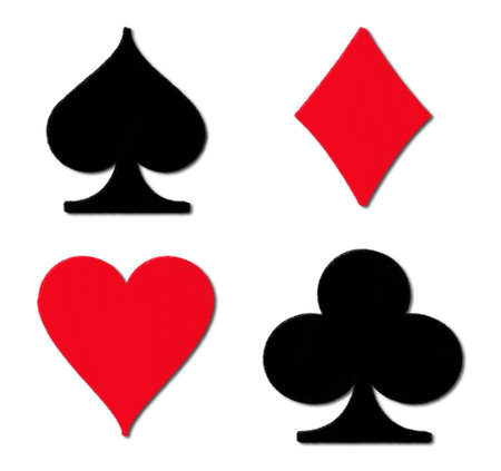 Playing Cards, card suit made by pastel on charcoal paper 