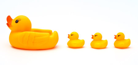 rubber duck family の写真素材