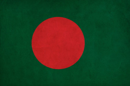 Bangladesh flag drawing ,grunge and retro flag seriesの写真素材
