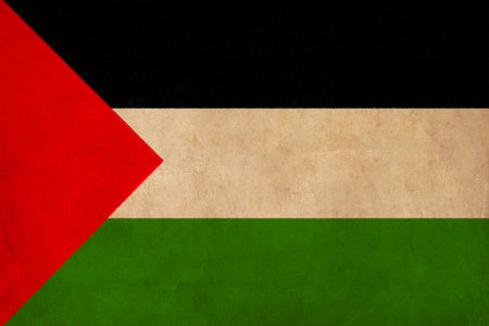 Palestine flag drawing ,grunge and retro flag seriesの写真素材