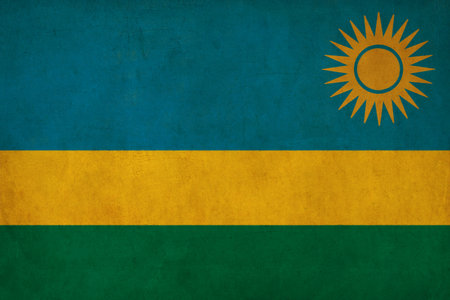 Rwanda flag drawing ,grunge and retro flag series の写真素材