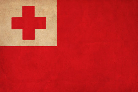 Tonga flag drawing ,grunge and retro flag series の写真素材
