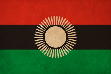 Malawi flag drawing ,grunge and retro flag series の写真素材