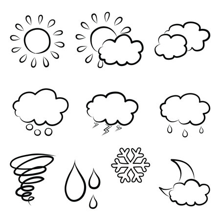 doodles weather icon setの写真素材