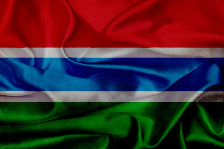 Gambia grunge waving flagの写真素材