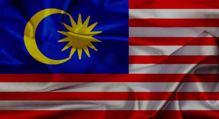 Malaysia grunge waving flag