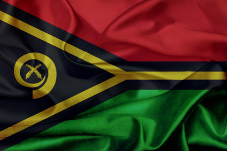 Vanuatu grunge waving flagの写真素材