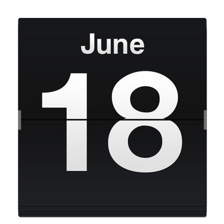 flip down calendar date iconの写真素材