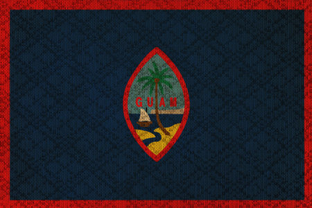 Guam grunge canvas flagの写真素材