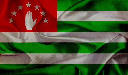 Abkhasia grunge waving flagの写真素材