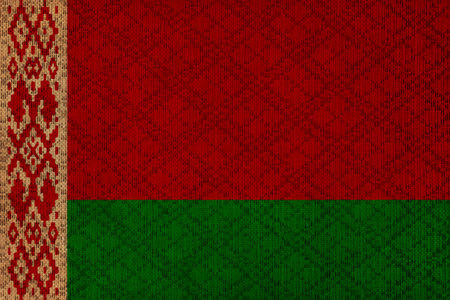 Belarus grunge canvas flagの写真素材
