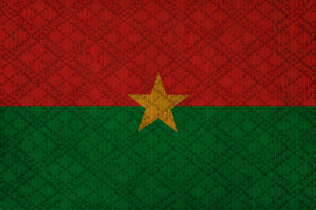 Burkina Faso grunge canvas flagの写真素材