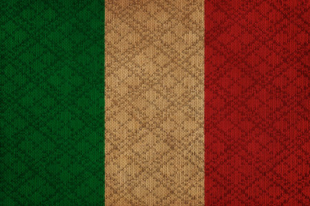 Italy grunge canvas flagの写真素材