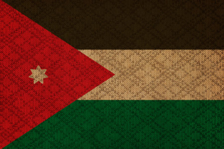 Jordan grunge canvas flagの写真素材