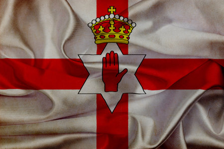 Northern Ireland grunge waving flagの写真素材