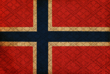 Norway grunge canvas flagの写真素材