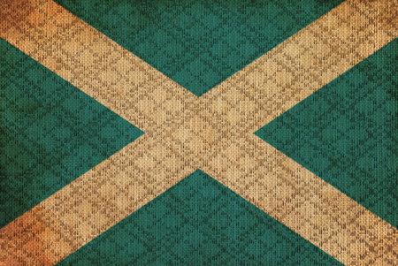 Scotland grunge canvas flagの写真素材