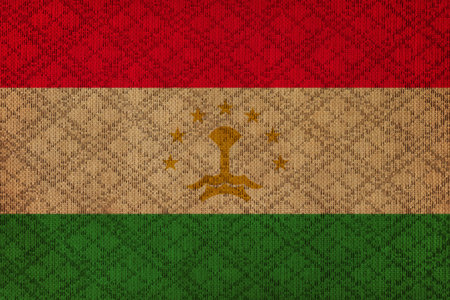 Tajikistan grunge canvas flagの写真素材