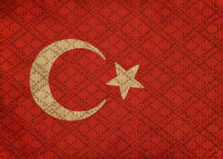 Turkey grunge canvas flagの写真素材