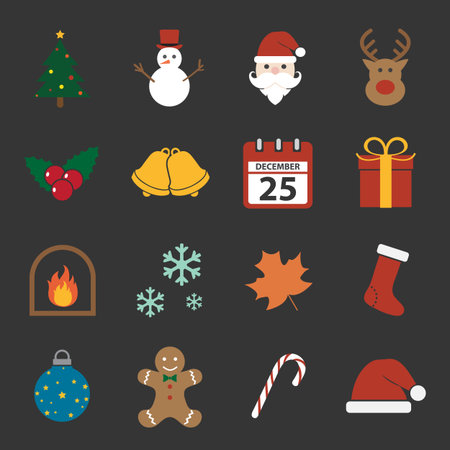 christmas iconのイラスト素材