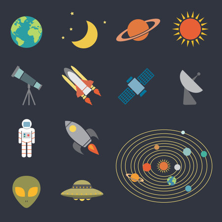 astronomy iconのイラスト素材
