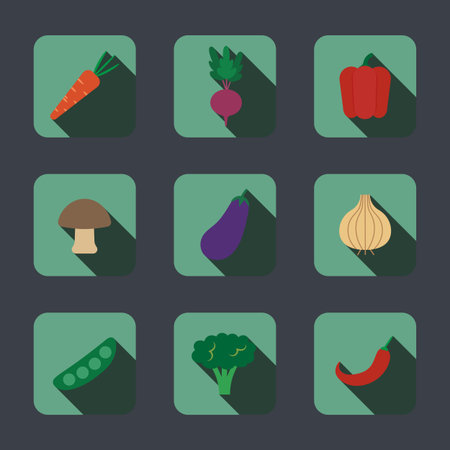vegetable iconのイラスト素材