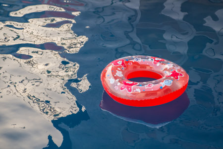rubber ring in the swimming pool
