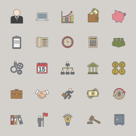 business and finance iconのイラスト素材
