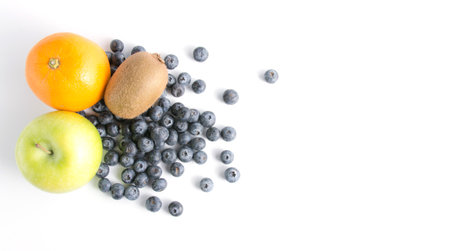 Mix fruit in white background.の写真素材