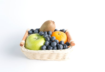 Mix fruit in white background.の写真素材