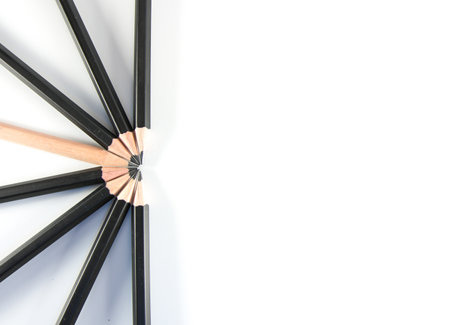 Pencil in white background.の写真素材