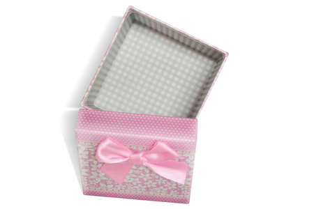 Open gift box, insolate on the white backgroundの写真素材