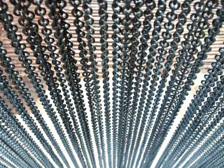 Old Chains in vertical perspectiveの写真素材