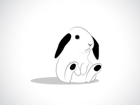 image graphic style of rabbit isolated on white backgroundの写真素材